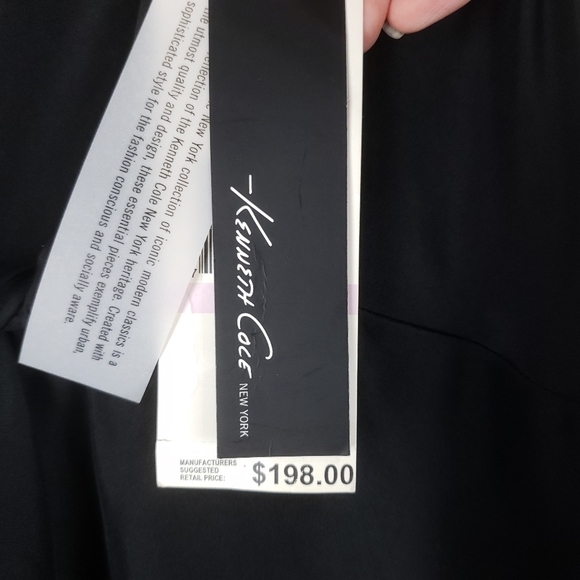 Kenneth Cole Black 100% Silk Dress - Picture 7 of 8